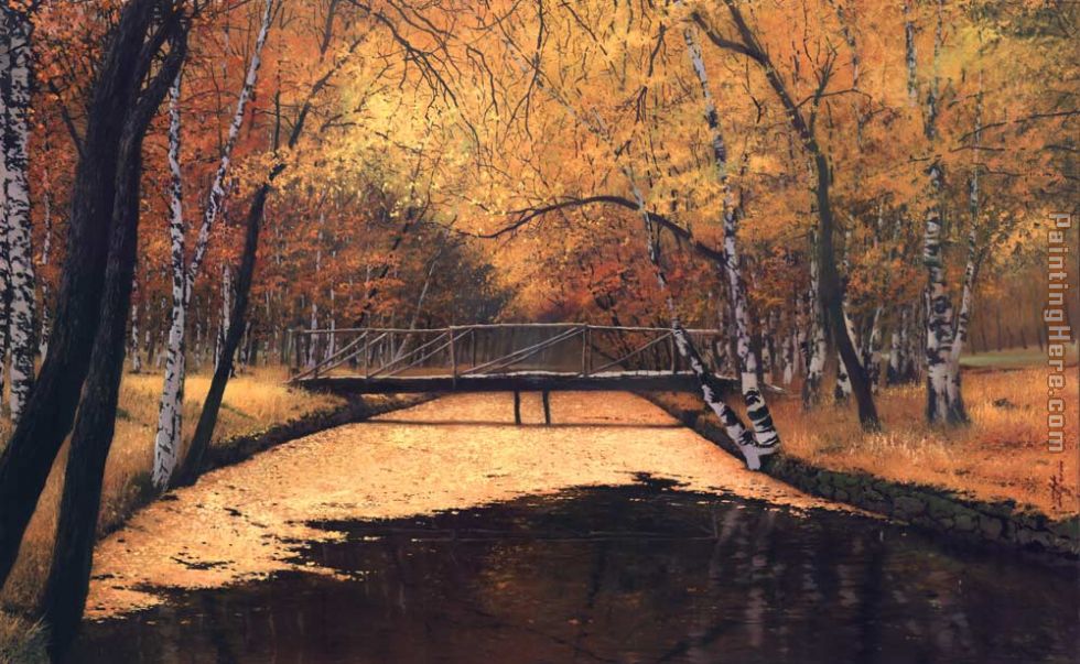 Unknown Artist landscape in autumn